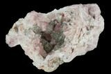 Pink Amethyst Geode Section With Calcite - Argentina #127304-1